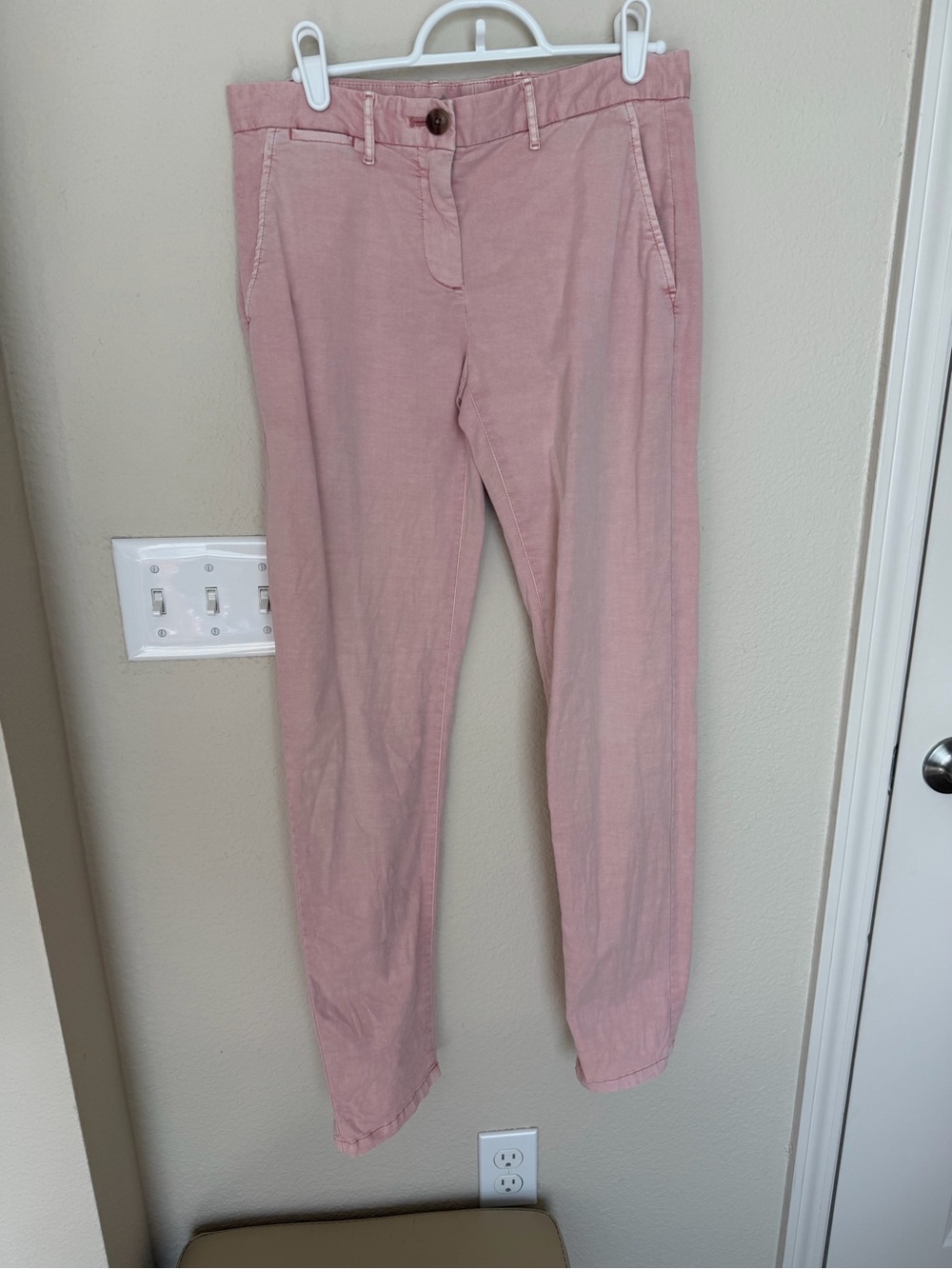 GAP Broken-In Straight Pink Cotton Blend Khakis